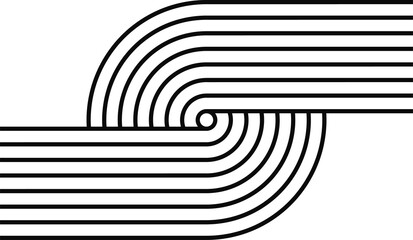 Geometric knot or circle stripy zen shape