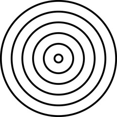 Concentric stripy zen shape circles