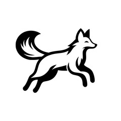 Vector Logo of a Playful Jumping Fox. Versatile Symbol of Energy and Craftsmanship for Logos, Branding, and Nature inspired Designs. High Quality Illustration, Isolated on a white Background.