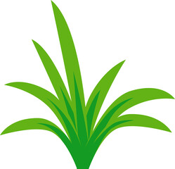 Cartoon jungle plant game asset with lush leaves