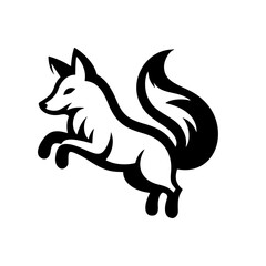 Vector Logo of a Playful Jumping Fox. Versatile Symbol of Energy and Craftsmanship for Logos, Branding, and Nature inspired Designs. High Quality Illustration, Isolated on a white Background.