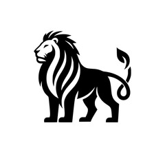 Vector Logo of a Standing Lion. Symbolizing Strength, Leadership, and Nobility. Versatile Design Perfect for Logos, Branding, and Marketing Initiatives. High Quality Illustration on white background.