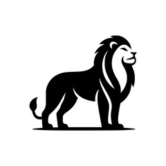 Vector Logo of a Standing Lion. Symbolizing Strength, Leadership, and Nobility. Versatile Design Perfect for Logos, Branding, and Marketing Initiatives. High Quality Illustration on white background.