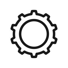 Vector gear flat icon illustration on white background