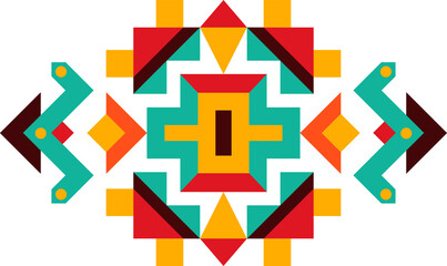 Mexican tribal ornaments, ethnic motif