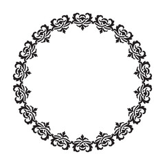 Vector ornamental frame on white background