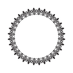 Vector ornamental frame on white background
