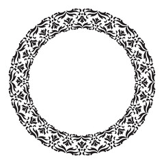 Vector ornamental frame on white background