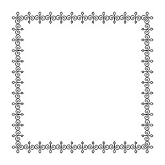 Vector elegant ornamental frame on white background