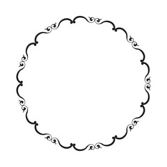 Vector ornamental frame on white background