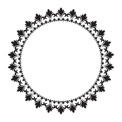 Vector ornamental frame on white background
