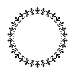 Vector ornamental frame on white background