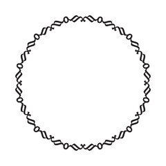 Fototapeta premium Vector ornamental frame on white background