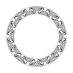 Vector ornamental frame on white background