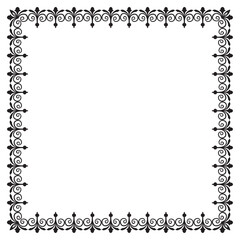 Vector elegant ornamental frame on white background
