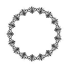 Vector ornamental frame on white background