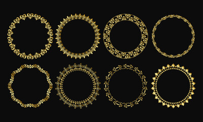 Vector modern floral luxury frame collection