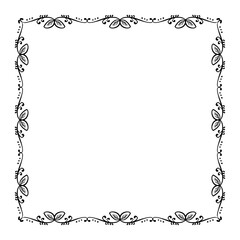 Vector elegant ornamental frame on white background