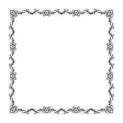 Vector elegant ornamental frame on white background