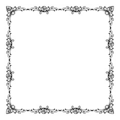 Vector elegant ornamental frame on white background