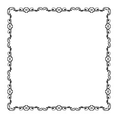 Vector elegant ornamental frame on white background