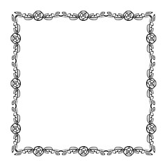 Vector elegant ornamental frame on white background