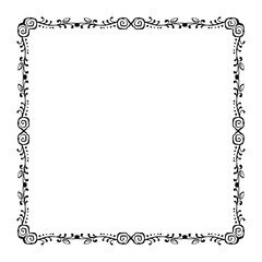 Vector elegant ornamental frame on white background