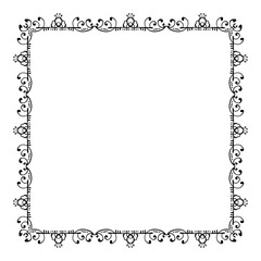 Vector elegant ornamental frame on white background