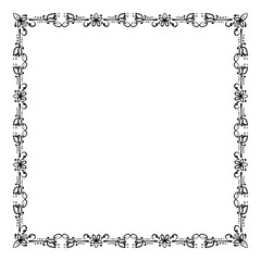 Vector elegant ornamental frame on white background