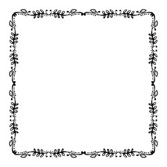 Vector elegant ornamental frame on white background
