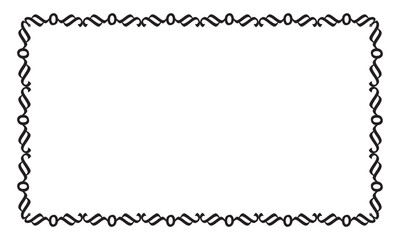 Vector elegant ornamental frame on white background