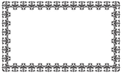 Vector elegant ornamental frame on white background