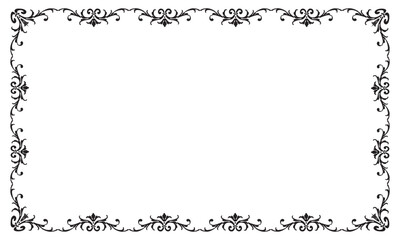 Vector elegant ornamental frame on white background