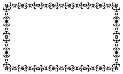 Vector elegant ornamental frame on white background