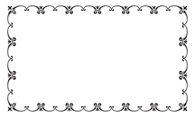 Vector elegant ornamental frame on white background