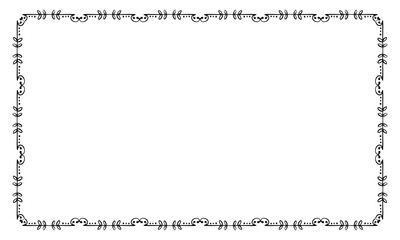 Vector elegant ornamental frame on white background