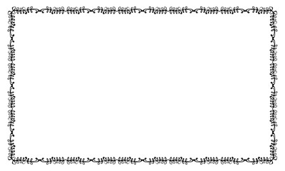 Vector elegant ornamental frame on white background