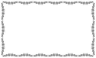 Vector elegant ornamental frame on white background