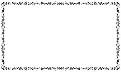 Vector elegant ornamental frame on white background