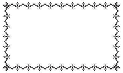 Vector elegant ornamental frame on white background