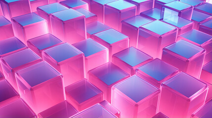 Abstract illustration of colorful cubes background
