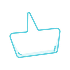 Vector hand drawn speech bubble on white background