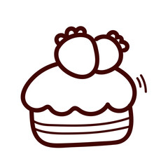 Vector handdrawn doodle illustrations of cakes
