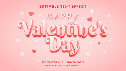 Happy valentine's day 3d editable text effect