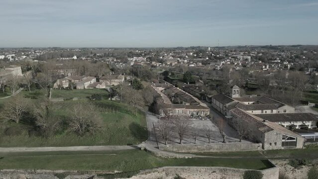 Citadelle de Blaye Overlook, Bordeaux, France - aerial panoramic