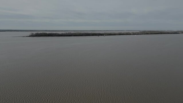 Serene Gironde Estuary Waters, Blaye, Bordeaux, France