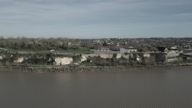 Riverfront View, Citadelle de Blaye, France - aerial