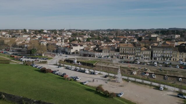 Aerial view of Blaye village, Bordeaux, France