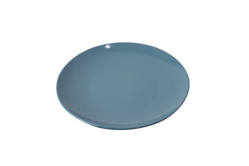 blue plate isolated on transparent background