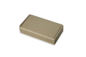 Cardboard box isolated on white background.